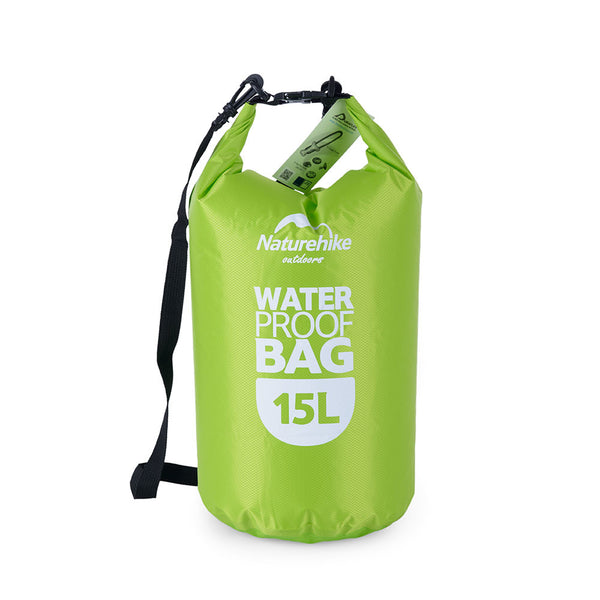 NatureHike 15 litre waterproof dry bag in green